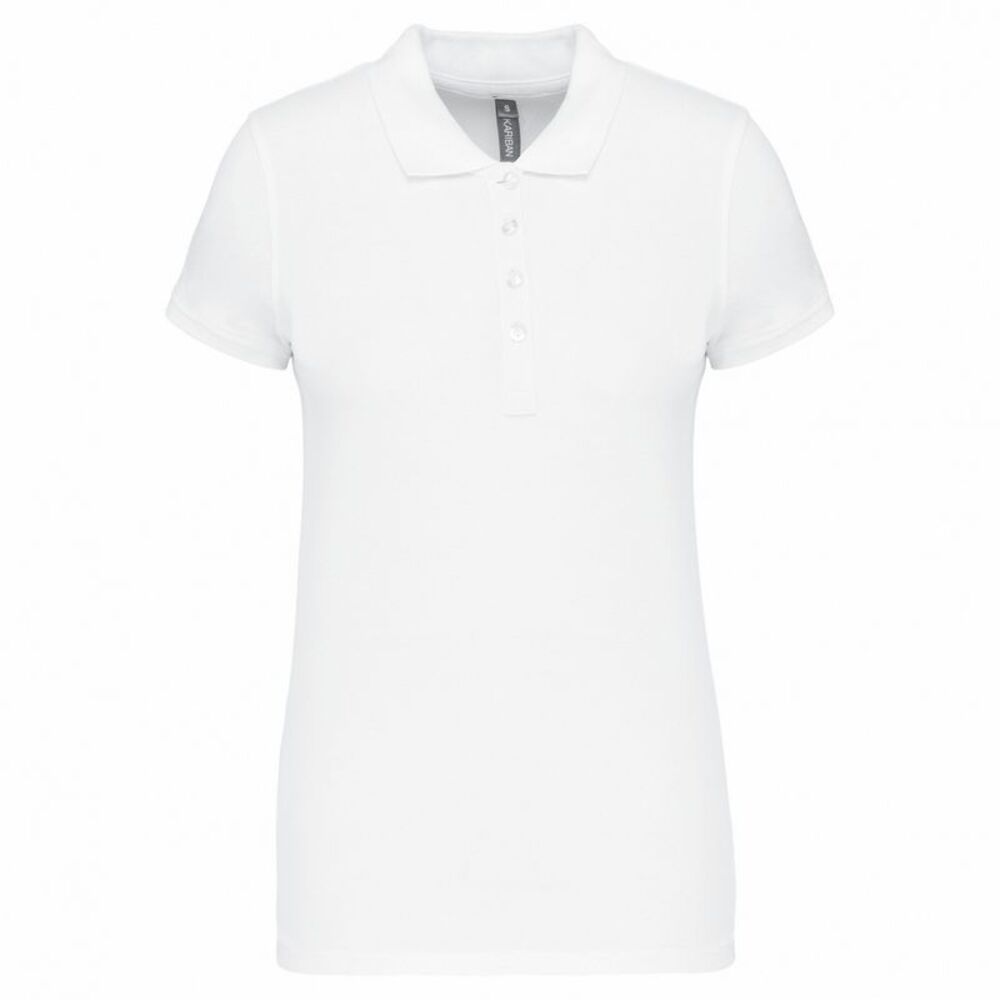 Kariban Womens/Ladies Pique Polo Shirt / White